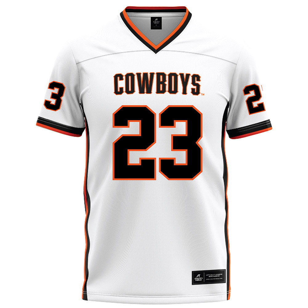 Oklahoma State - NCAA Football : Carl'veon Young - White Football Jersey-0