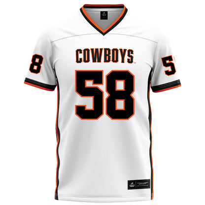 Oklahoma State - NCAA Football : Kaden Jones - White Football Jersey