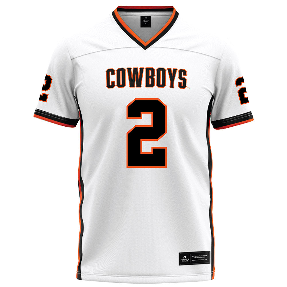Oklahoma State - NCAA Football : Terrill Davis - White Football Jersey-0