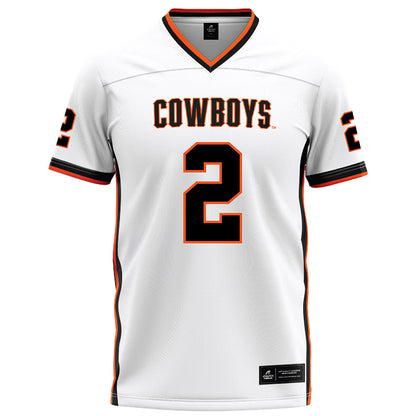 Oklahoma State - NCAA Football : Terrill Davis - White Football Jersey-0