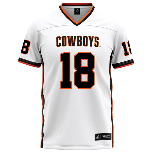 Oklahoma State - NCAA Football : David Kabongo - White Football Jersey