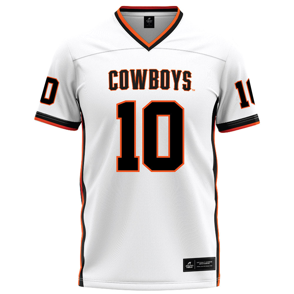 Oklahoma State - NCAA Football : Kale Smith - White Football Jersey