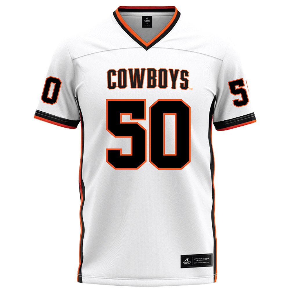 Oklahoma State - NCAA Football : Gunnar Wilson - White Football Jersey