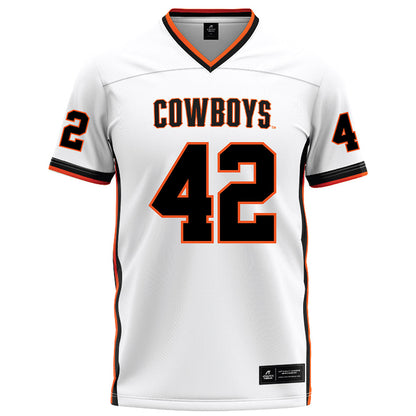 Oklahoma State - NCAA Football : Dominic Grein - White Football Jersey