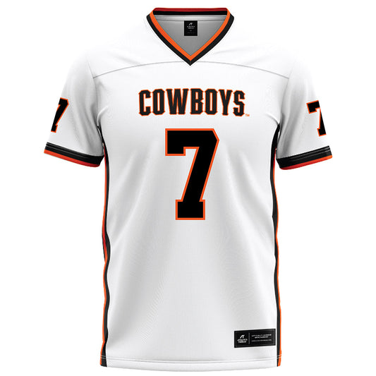 Oklahoma State - NCAA Football : Alan Bowman - White Football Jersey