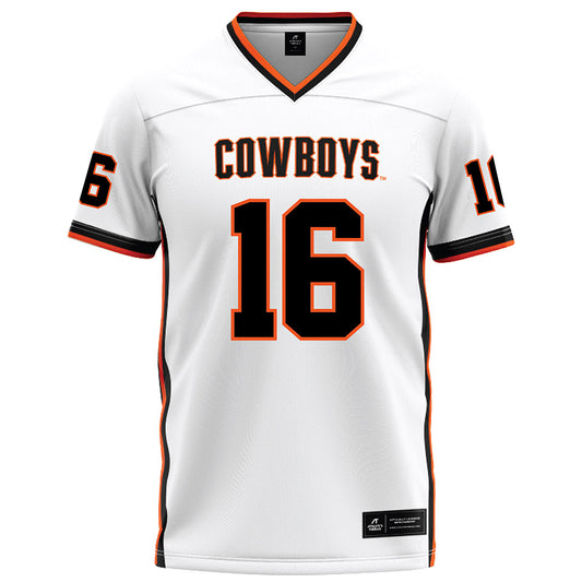 Oklahoma State - NCAA Football : Christian Fitzpatrick - White Football Jersey-0