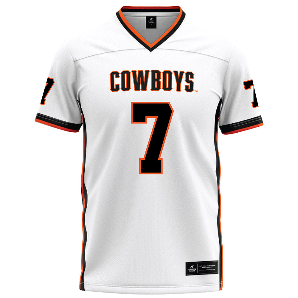Oklahoma State - NCAA Football : Shamar Rigby - White Football Jersey-0