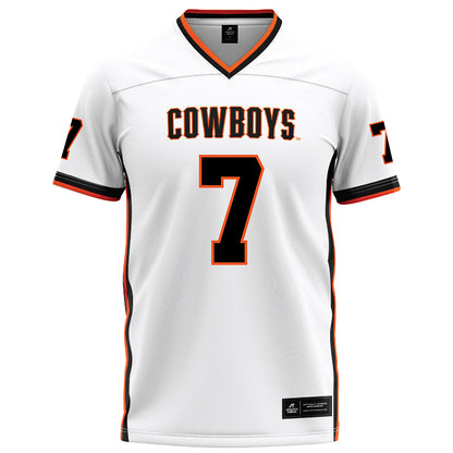 Oklahoma State - NCAA Football : Shamar Rigby - White Football Jersey-0