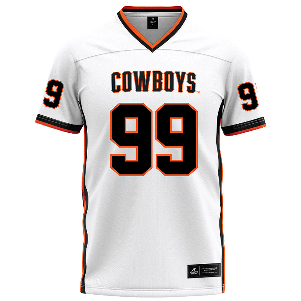 Oklahoma State - NCAA Football : Iman Oates - White Football Jersey