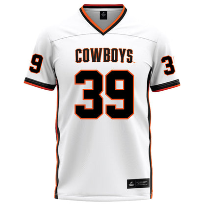 Oklahoma State - NCAA Football : Draden Fullbright - White Football Jersey-0