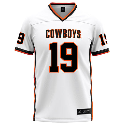 Oklahoma State - NCAA Football : Logan Ward - White Football Jersey