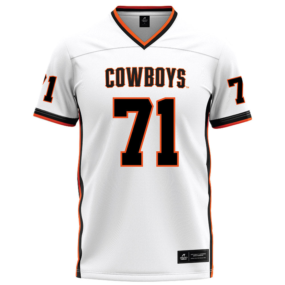 Oklahoma State - NCAA Football : Aden Kelley - White Football Jersey