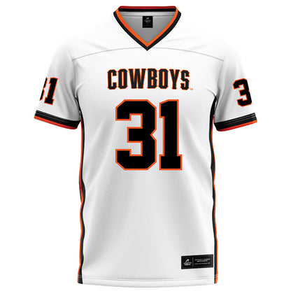 Oklahoma State - NCAA Football : Chance Clements - White Football Jersey