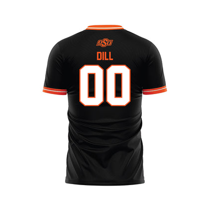 Oklahoma State - NCAA Women's Soccer : Caroline Dill - Black Soccer Jersey-1