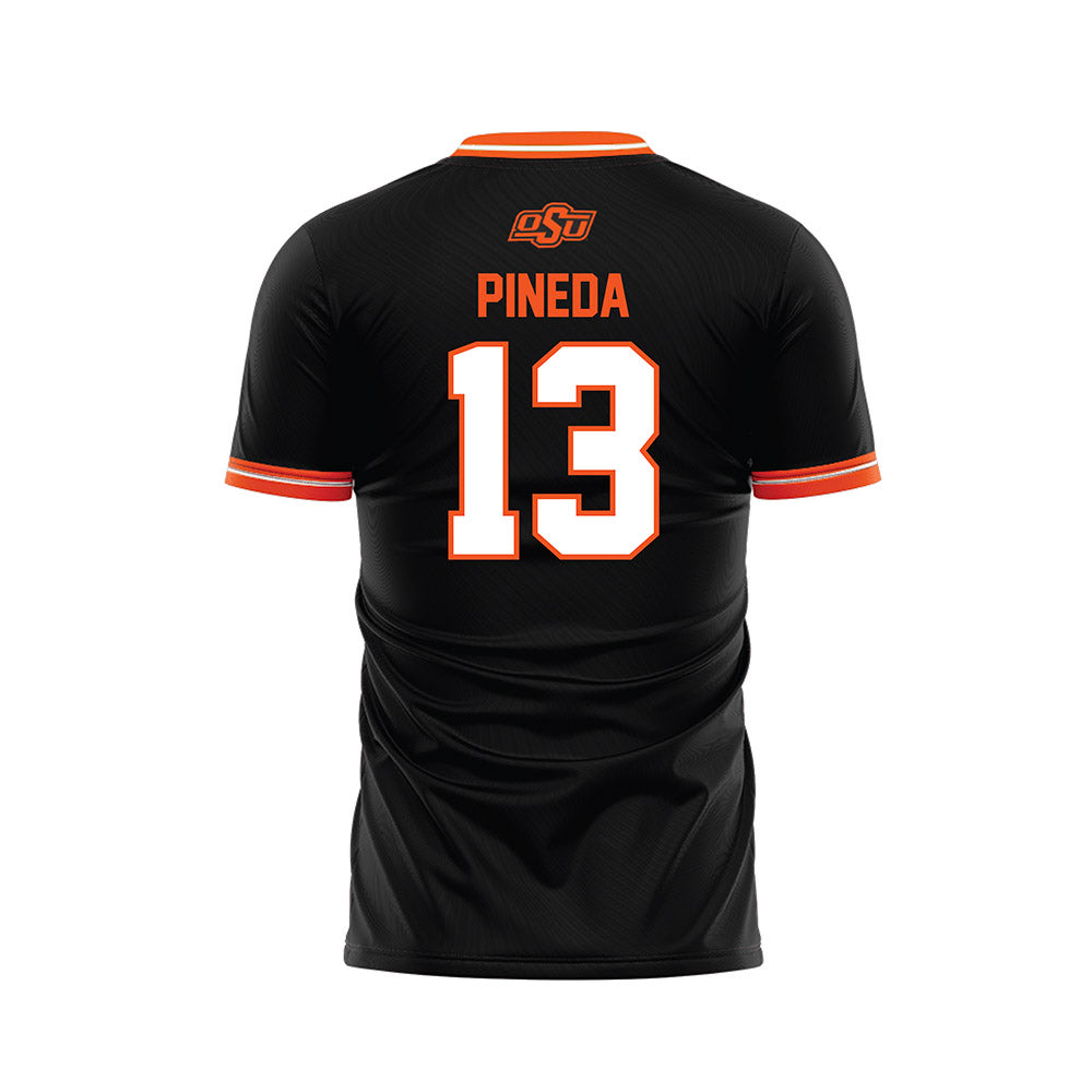 Oklahoma State - NCAA Women's Soccer : Xcaret Pineda - Black Soccer Jersey