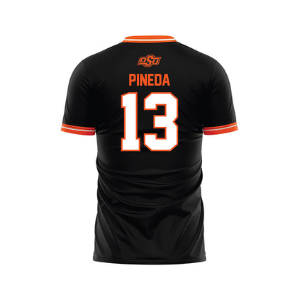 Oklahoma State - NCAA Women's Soccer : Xcaret Pineda - Black Soccer Jersey