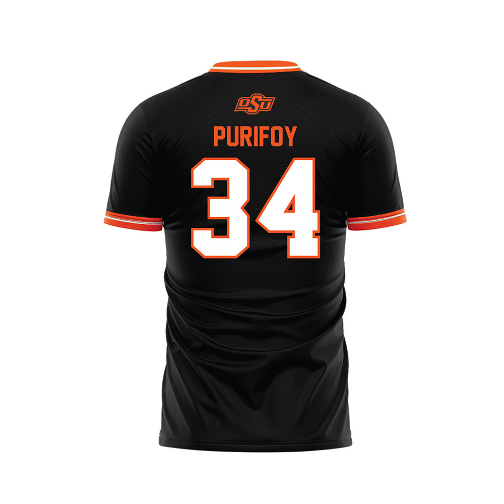 Oklahoma State - NCAA Women's Soccer : Ary Purifoy - Black Soccer Jersey