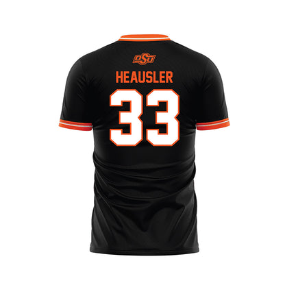 Oklahoma State - NCAA Women's Soccer : Logan Heausler - Black Soccer Jersey