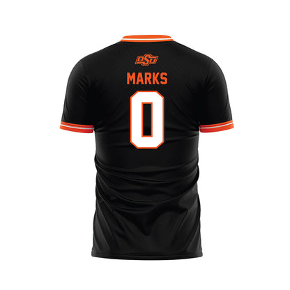 Oklahoma State - NCAA Women's Soccer : Logan Marks - Black Soccer Jersey