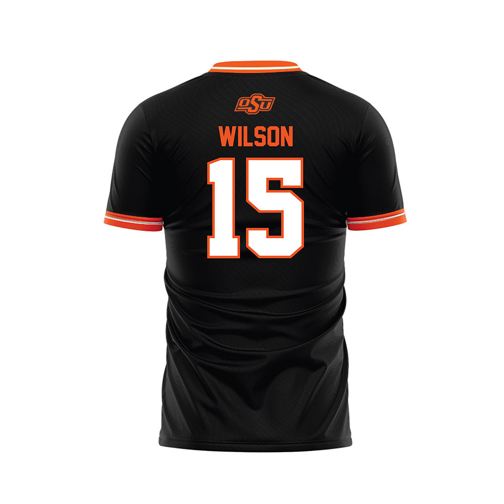 Oklahoma State - NCAA Women's Soccer : sophie Wilson - Black Soccer Jersey-1