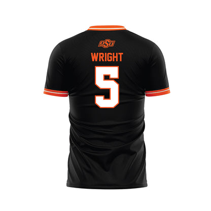 Oklahoma State - NCAA Women's Soccer : Chloe Wright - Black Soccer Jersey