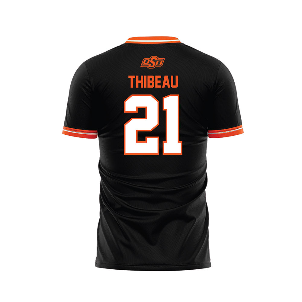 Oklahoma State - NCAA Women's Soccer : Taryn Thibeau - Black Soccer Jersey