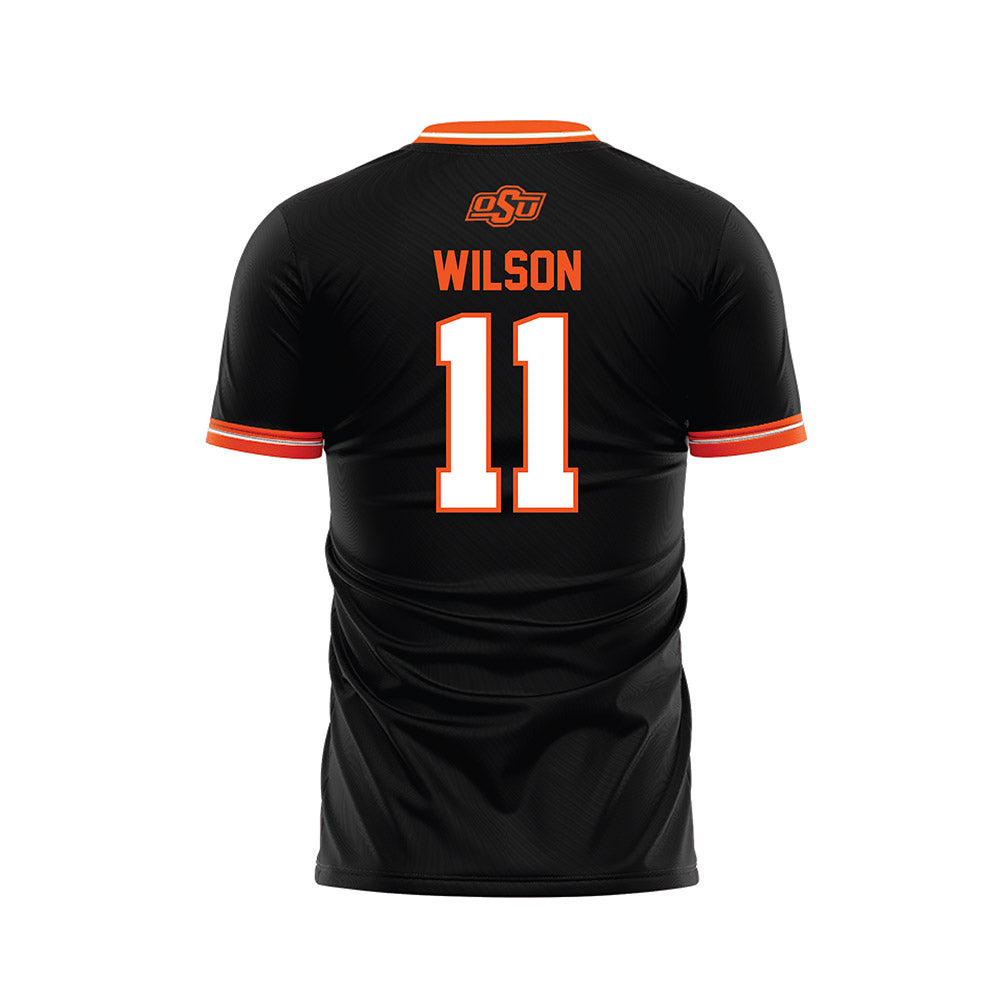 Oklahoma State - NCAA Women's Soccer : Laudan Wilson - Black Soccer Jersey