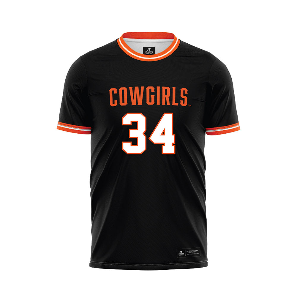 Oklahoma State - NCAA Women's Soccer : Ary Purifoy - Black Soccer Jersey