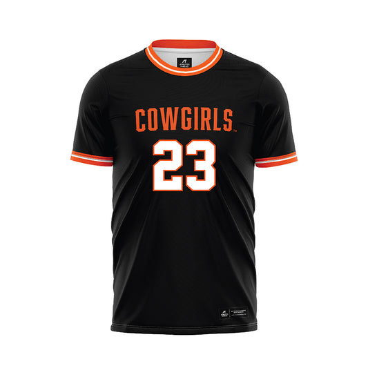 Oklahoma State - NCAA Women's Soccer : Aubrey Wagner - Black Soccer Jersey