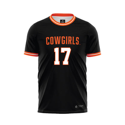 Oklahoma State - NCAA Women's Soccer : Reganne Morris - Black Soccer Jersey