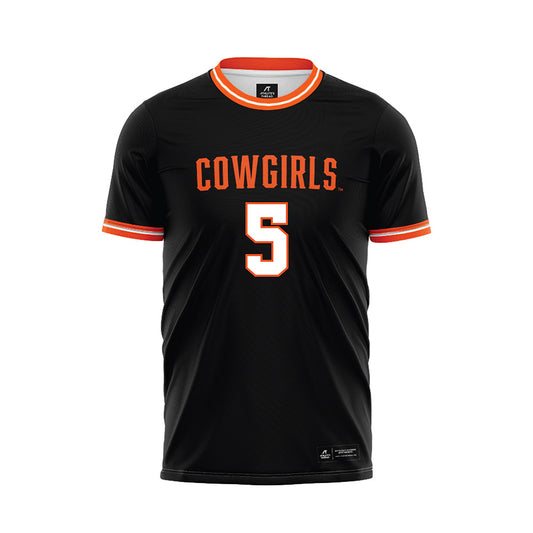 Oklahoma State - NCAA Women's Soccer : Chloe Wright - Black Soccer Jersey