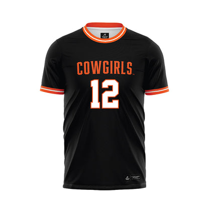 Oklahoma State - NCAA Women's Soccer : nicole ray - Black Soccer Jersey