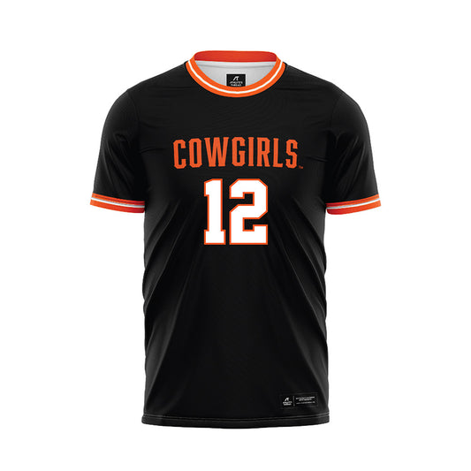 Oklahoma State - NCAA Women's Soccer : nicole ray - Black Soccer Jersey