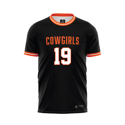 Oklahoma State - NCAA Women's Soccer : Madison Asel - Black Soccer Jersey-0