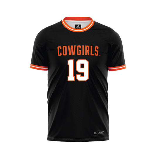 Oklahoma State - NCAA Women's Soccer : Madison Asel - Black Soccer Jersey-0