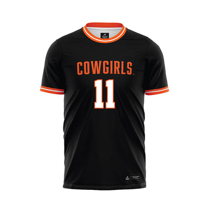 Oklahoma State - NCAA Women's Soccer : Laudan Wilson - Black Soccer Jersey