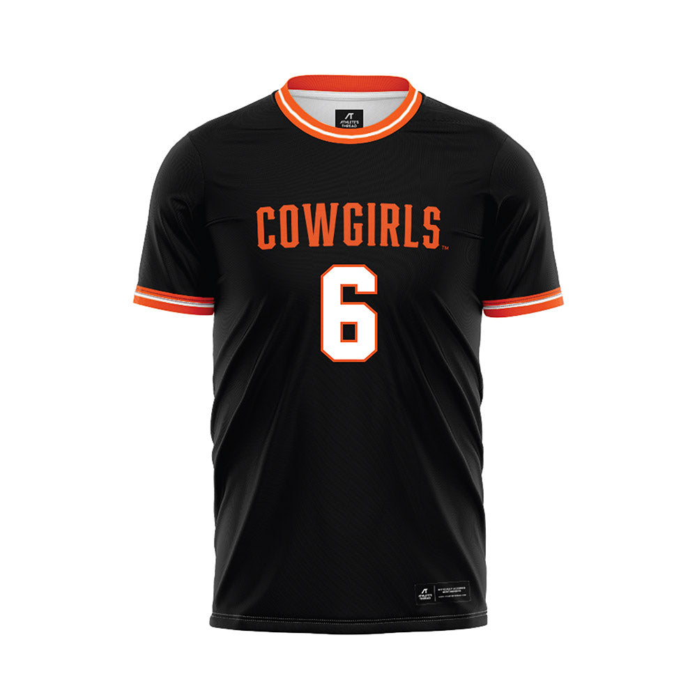 Oklahoma State - NCAA Women's Soccer : Adelhia Ghonda - Black Soccer Jersey