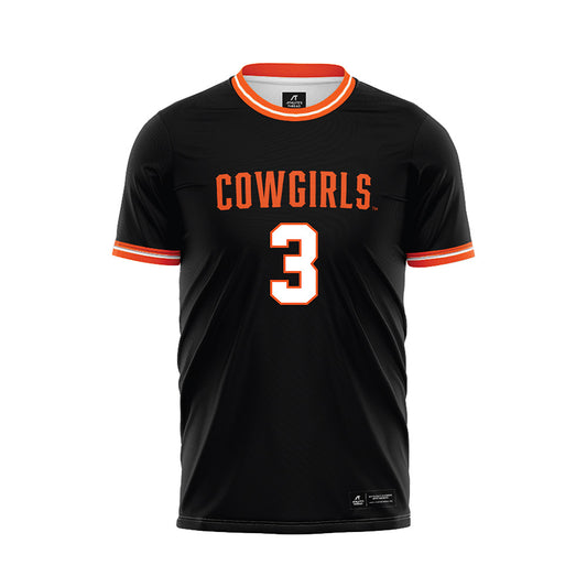 Oklahoma State - NCAA Women's Soccer : Trinity Picklo - Black Soccer Jersey