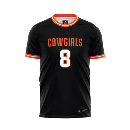 Oklahoma State - NCAA Women's Soccer : Jenna Mendoza - Black Soccer Jersey