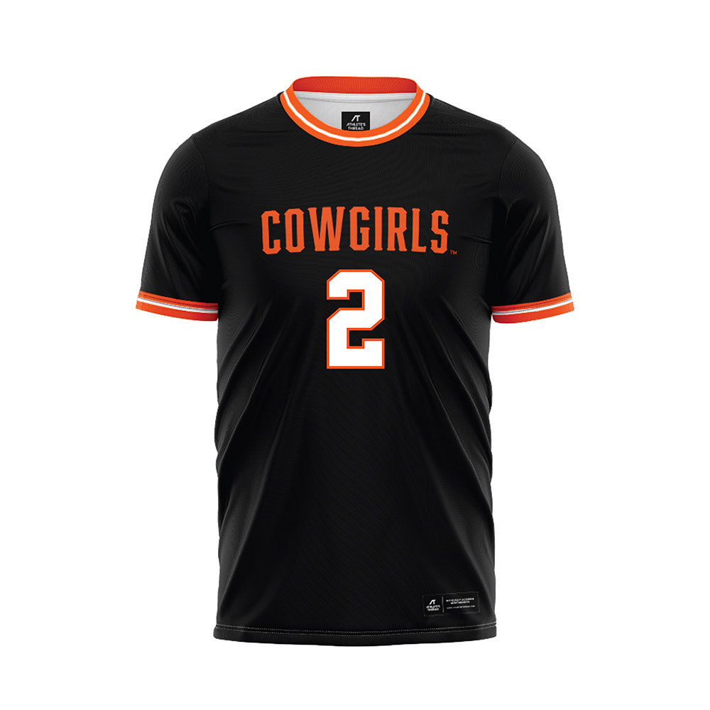 Oklahoma State - NCAA Women's Soccer : Hannah Chance - Black Soccer Jersey