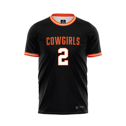 Oklahoma State - NCAA Women's Soccer : Hannah Chance - Black Soccer Jersey