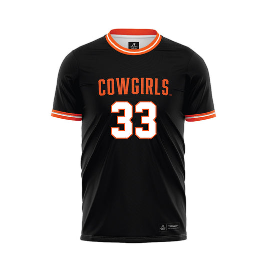 Oklahoma State - NCAA Women's Soccer : Logan Heausler - Black Soccer Jersey