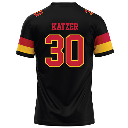 Ferris State - NCAA Football : Kannon Katzer - Black Football Jersey-1