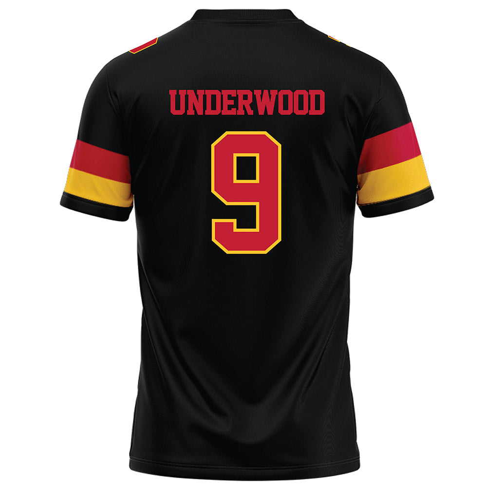 Ferris State - NCAA Football : Cam Underwood - Black Football Jersey-1