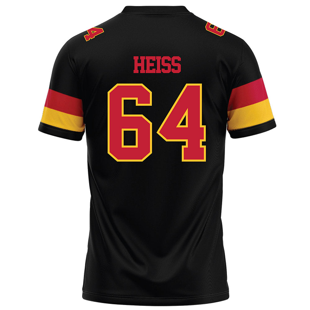 Ferris State - NCAA Football : Cameron Heiss - Black Football Jersey-1