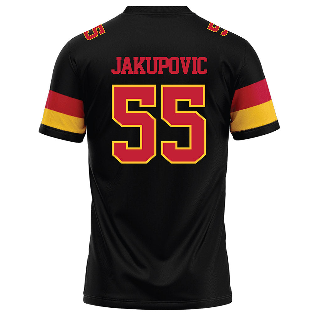 Ferris State - NCAA Football : Elmir Jakupovic - Black Football Jersey-1