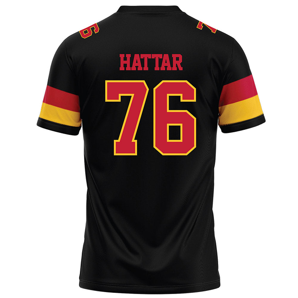 Ferris State - NCAA Football : Lawrence Hattar - Black Football Jersey