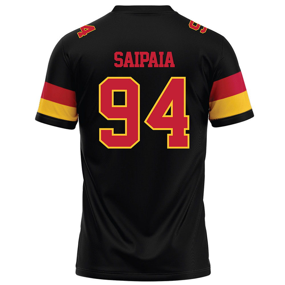 Ferris State - NCAA Football : Sio Saipaia - Black Football Jersey-1