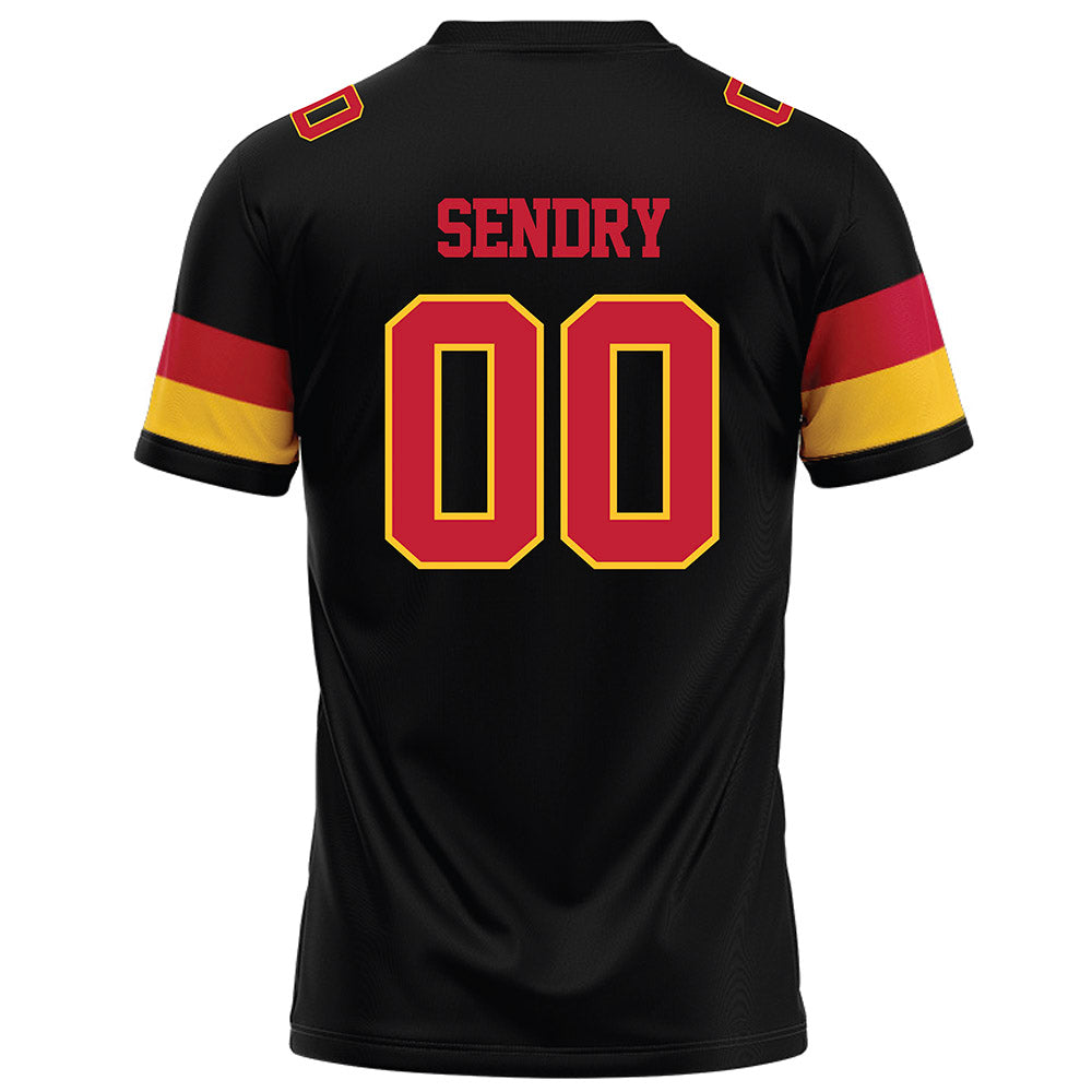 Ferris State - NCAA Football : Caseton Sendry - Black Football Jersey-1