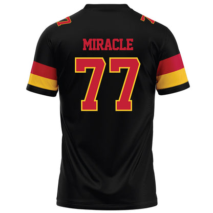 Ferris State - NCAA Football : Travis Miracle - Black Football Jersey-1